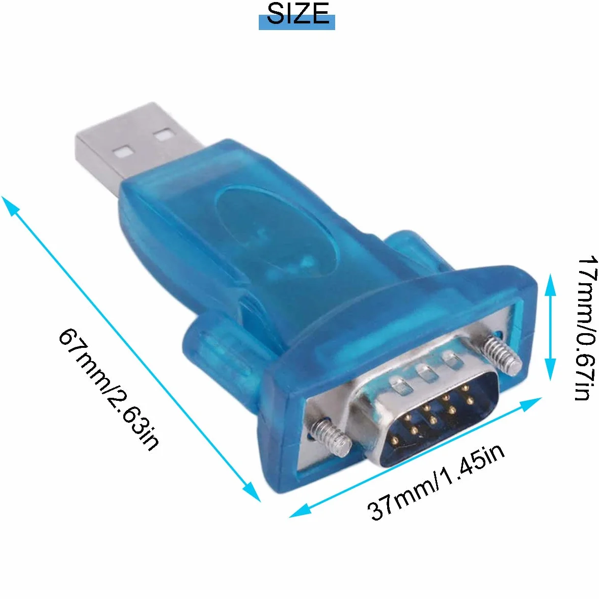 2 Sztuki Usb Na Rs232 Wtyczka Adapter Serial Port Db9 9 Pin Wtyczka Konwerter Adapter Chip Z Rs-232 Db9 Gniazdo Na Gniazdo Adapter Do Xp/Vista/Win7/8/10