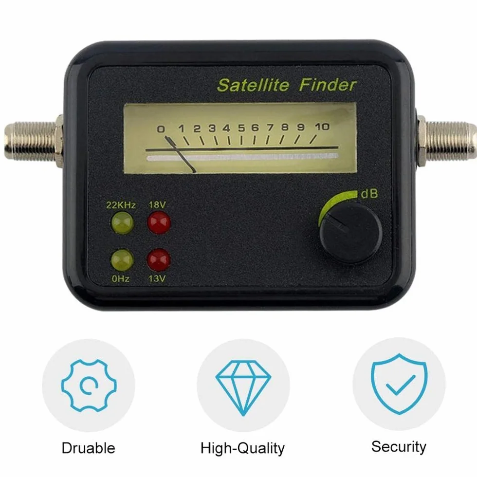 DollaTek Mini cyfrowy wy?wietlacz LCD z tworzywa sztucznego cyfrowy wy?wietlacz LCD czujnik sygna?u satelitarnego tester czarny