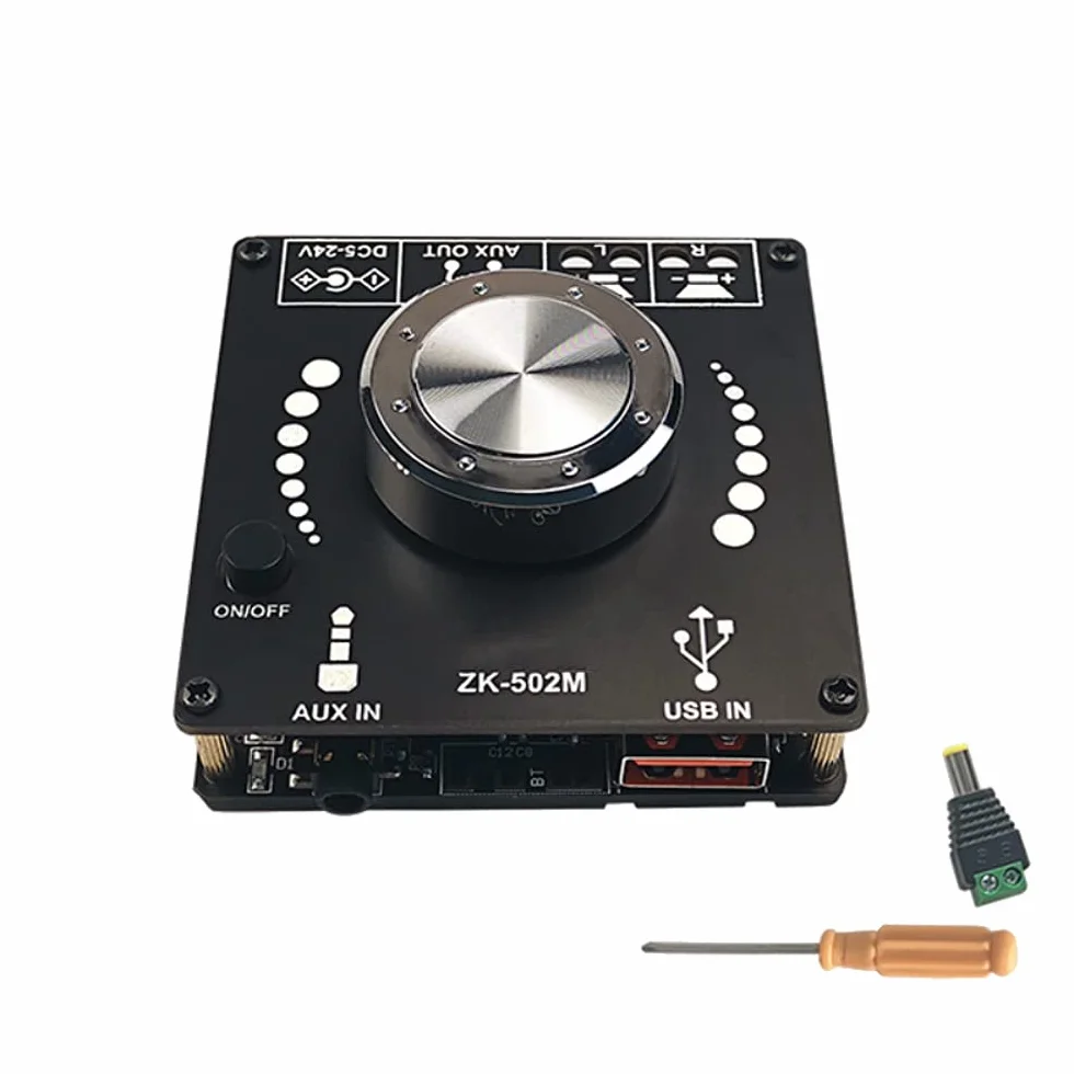 DollaTek ZK-502M Audio Mini 2.0 Stereo 50W+50W Bluetooth Digital Amplifier Module Home Cinema AUX USB