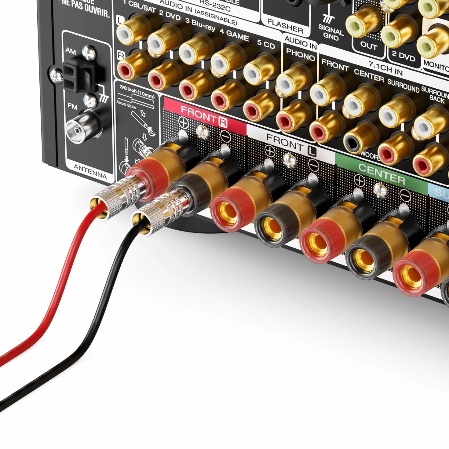 deleyCON 4 Sztuki Pozłacane Wtyki Bananowe 0,75-4,5 mm - Przykręcane za Kabel Głośnikowy - Srebrny