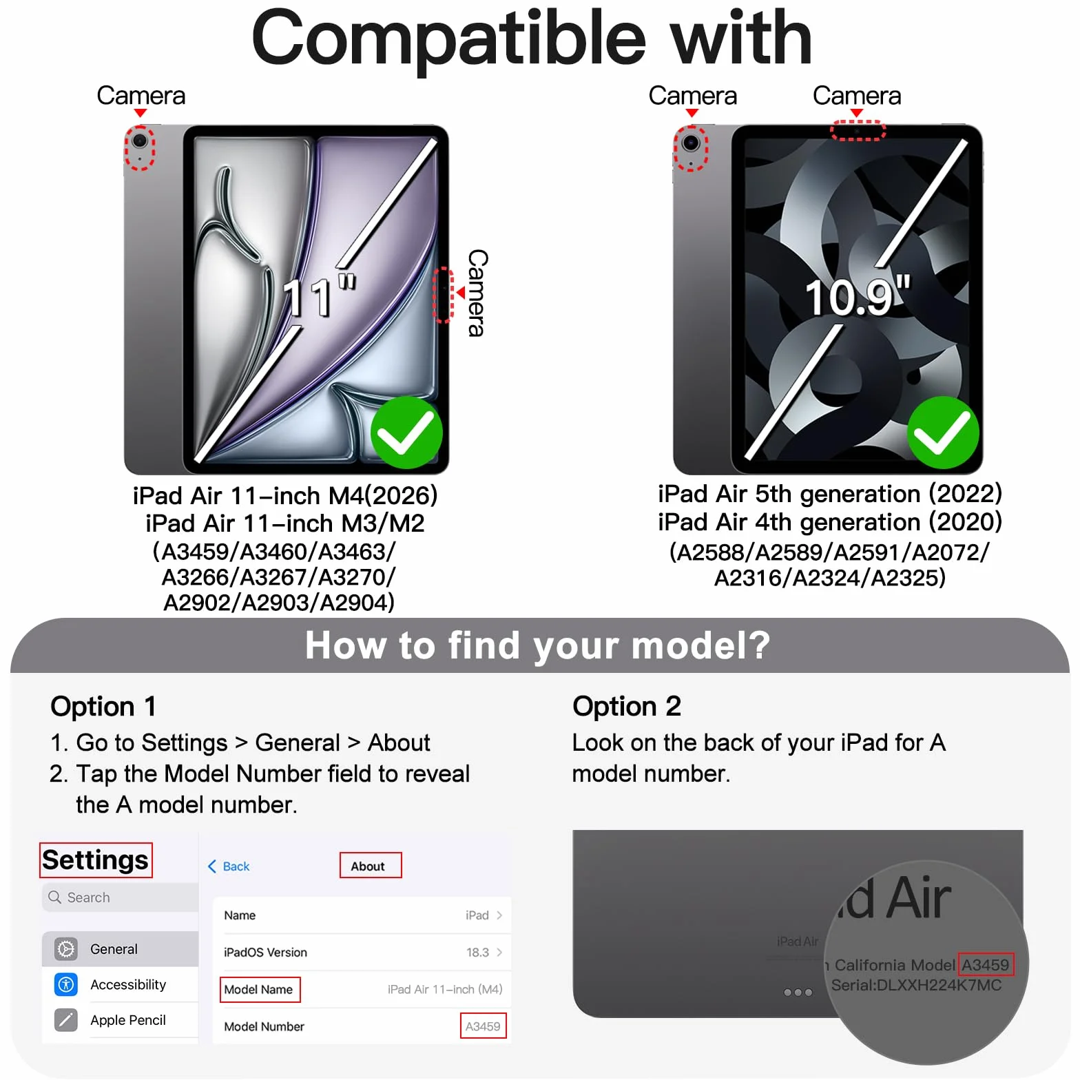 JETech Etui dla iPad Air 11 Cala M4/M3/M2 (2026/2025/2024), iPad Air 5/4 (Model 2022/2020, 5e/4e Gen), Miękki TPU Tabletu Case, Wspierać Pencil Pro/Pencil 2 Ładowania (Przezroczyste)