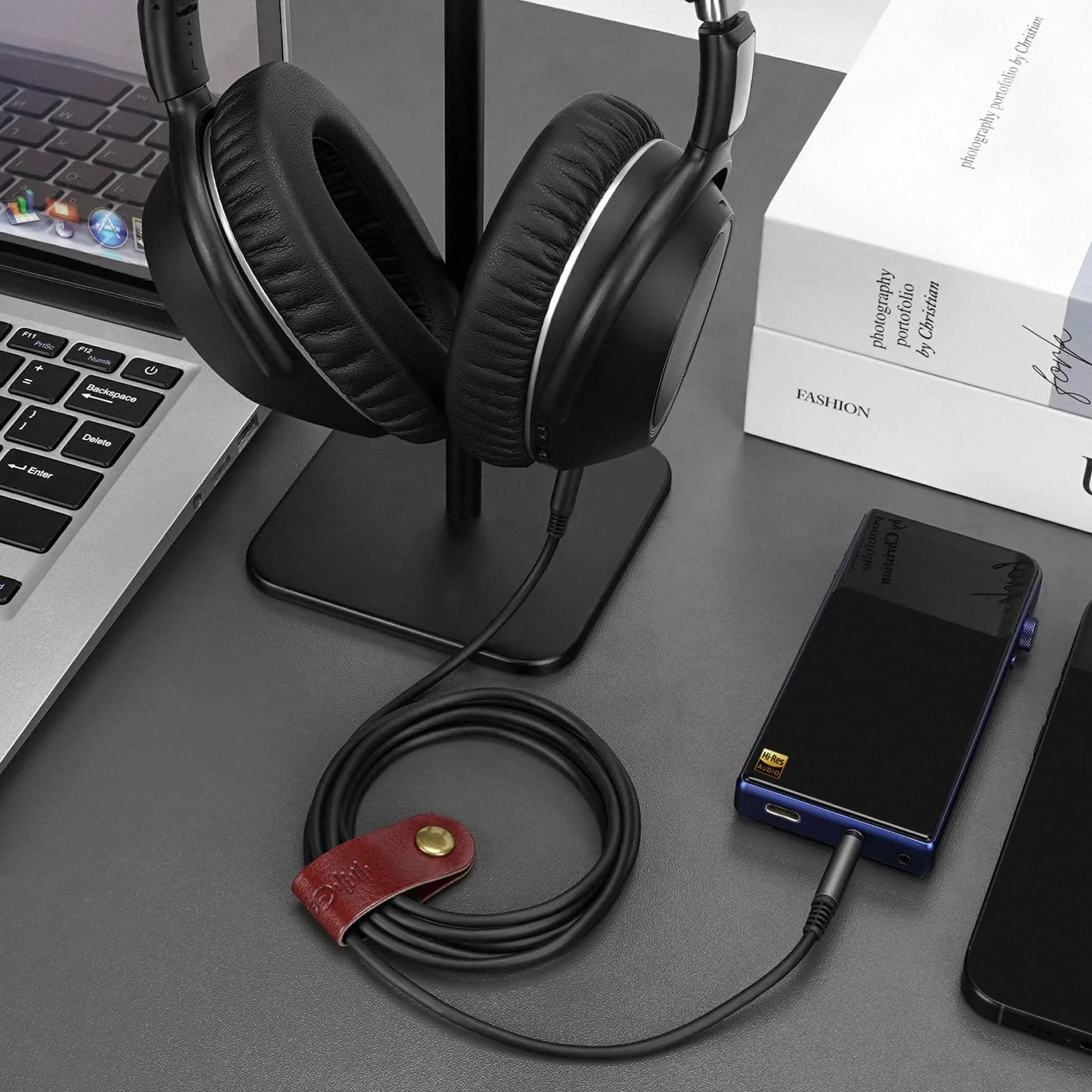 Kabel audio Geekria kompatybilny z Sennheiser Momentum 4, PXC 550, PXC 550 II, ACCENTUM Plus – zamienny kabel stereo 2,5 mm na 3,5 mm (5,6 ft/1,7 m)