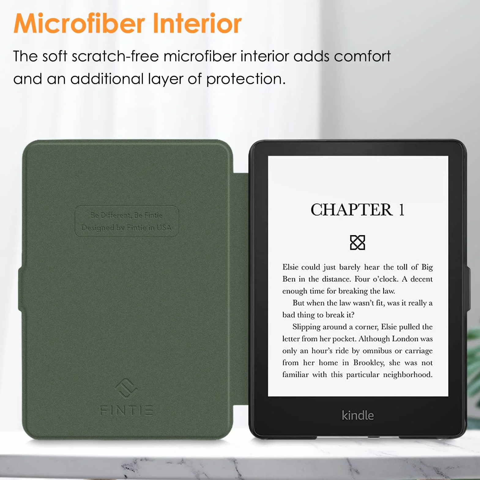 Fintie Etui na 6,8" Kindle Paperwhite (11. generacja - 2021) i Kindle Paperwhite Signature Edition - najcieńszy i najlżejszy pokrowiec ochronny torba z Auto Sleep/Wake, (ZB -zieleń alpejska)