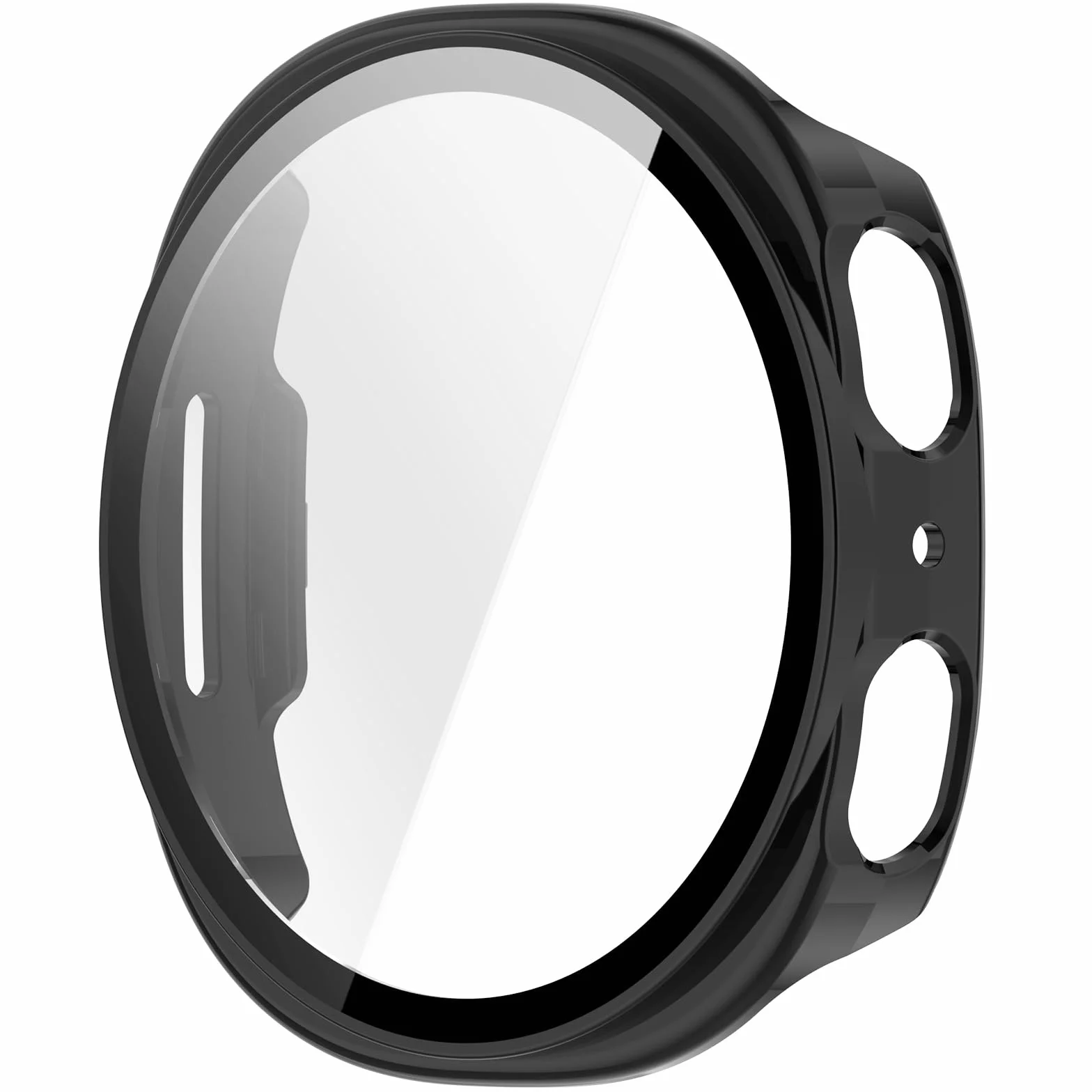 Etui Samsung Galaxy Watch 8 40 mm, Twarde Antykolizyjne Poliwęglan + Folia Hartowane Szkło (Czarne)