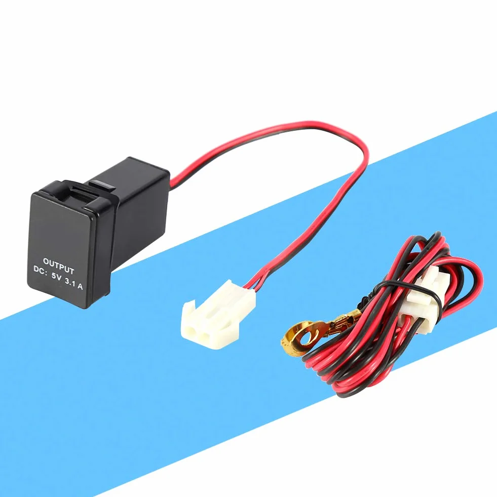KIMISS Podwójny Adapter ładowarki USB do Samochodów — DC 12–24 V do 5 V 3,1 A — Wodoodporna Konstrukcja | Elektronika/Akcesoria Zasilające/Przetwornice Mocy