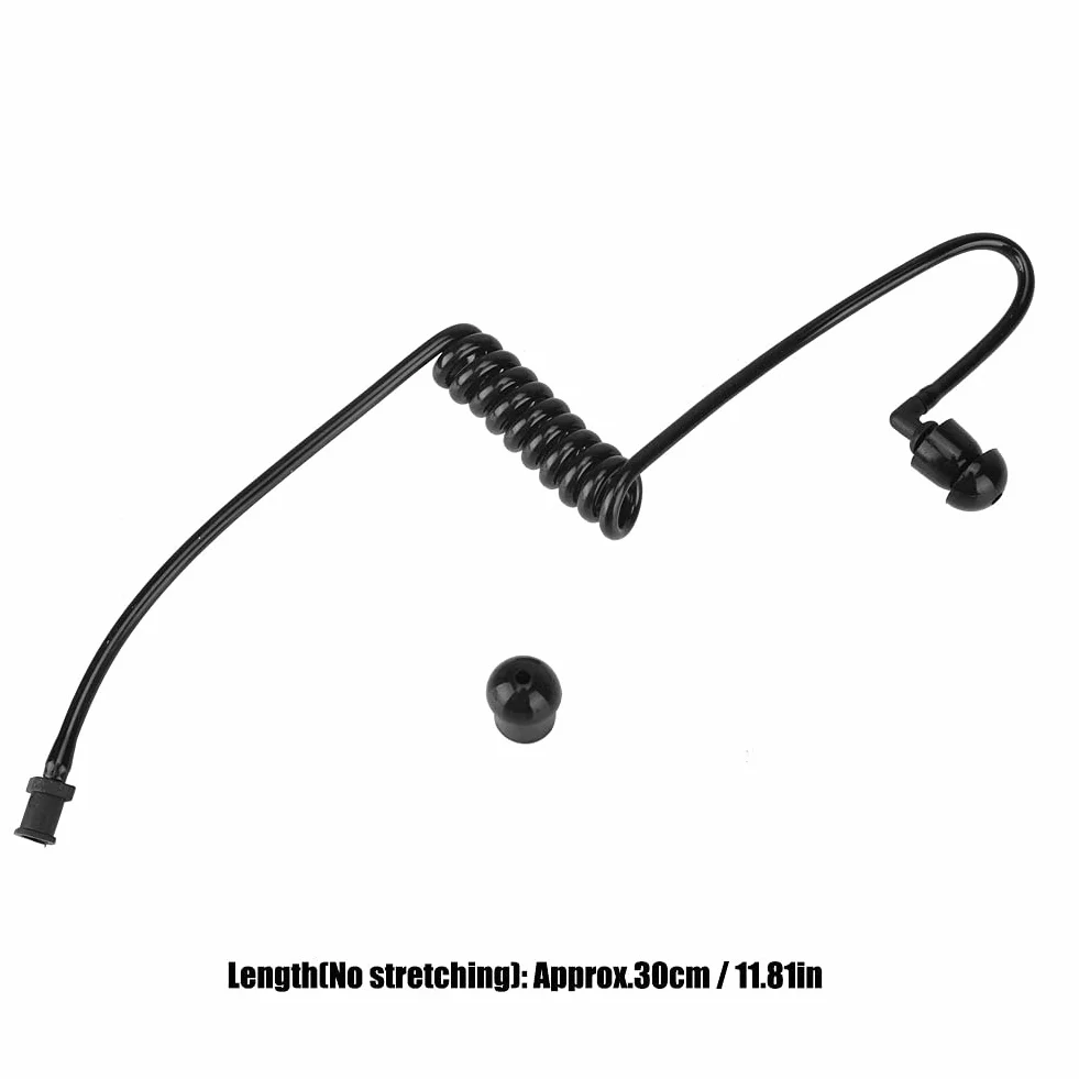 Zapasowa Cewka Akustyczna, Zestaw Słuchawkowy Z Bezpieczeństwem Słuchawka Rekwizyt Kostiumowy Do Dwukierunkowej Słuchawki Walkie-talkie(CZARNY)