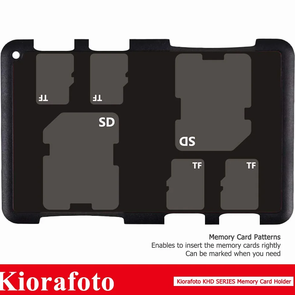 Kiorafoto Etui do przechowywania 2 kart SD + 4 karty TF, SDHC, SDXC i TF