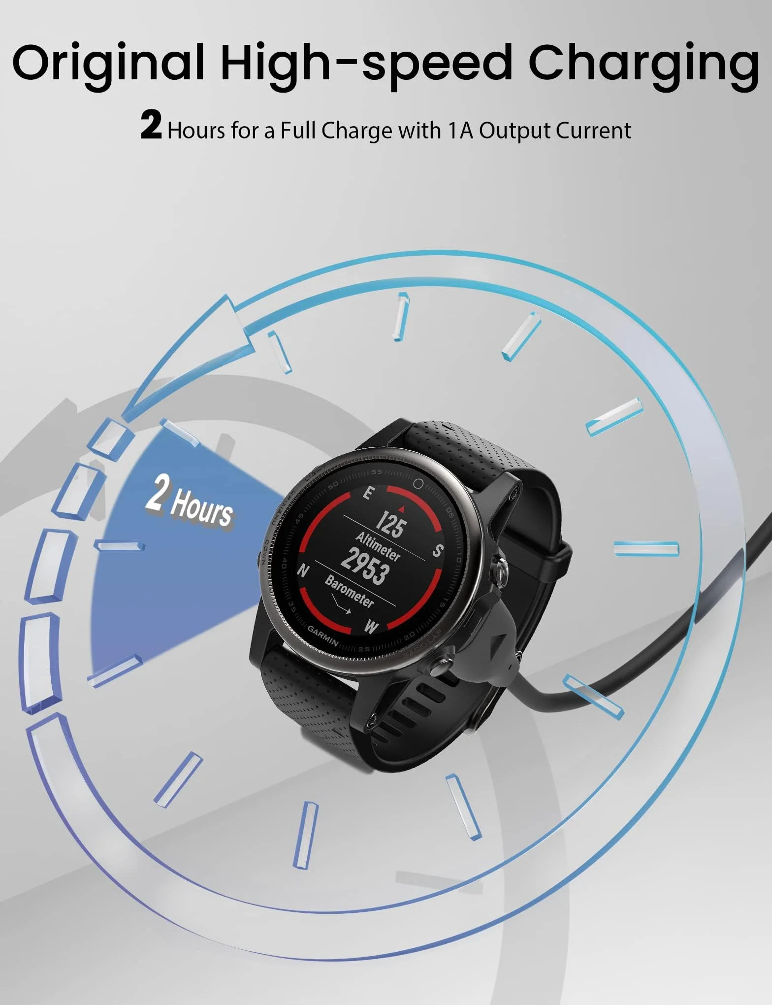 Sinoacc Ładowarka USB C do Garmin Watch kabel do ładowania Fenix 5 5S 5X Plus 6 6S 6X Pro 7 7S 7X, Forerunner 745 935 945 45S Muzyka, Instynkt, Podejście S10 S40 S60 S12 S42 Vivoactive 3 4 4S Venu