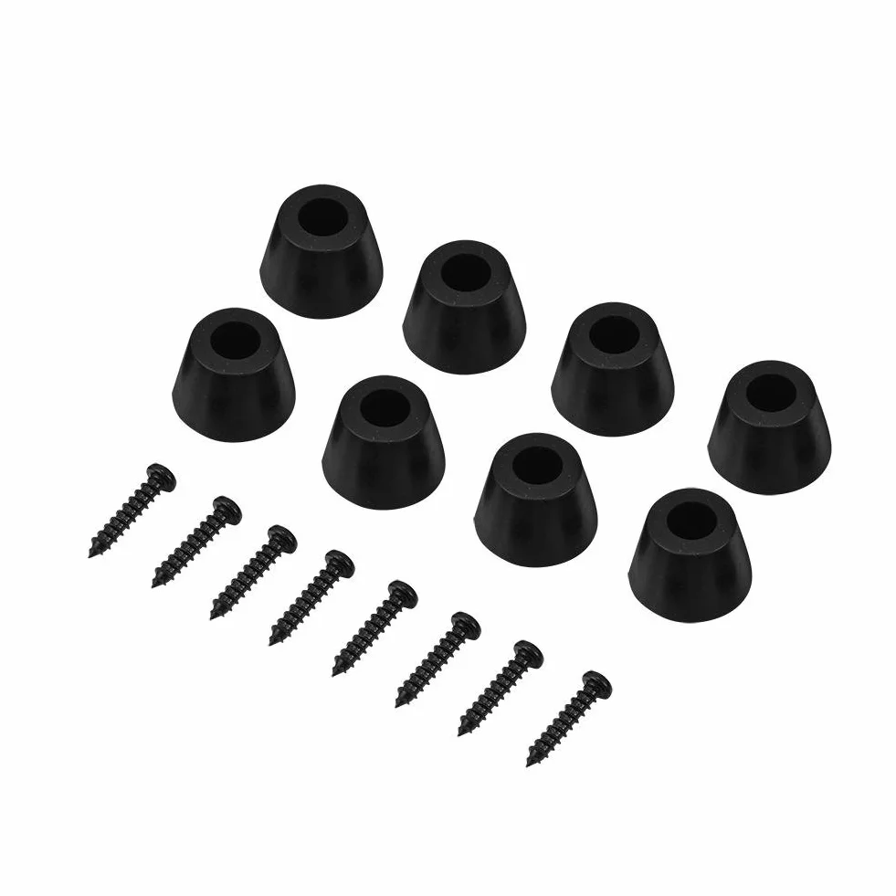 Gumowe podkładki na nogi, 8 szt. 30 x 20 mm gumowe nóżki antywibracyjne podstawa podstawka nadaje się do głośnika HiFi wzmacniacza gitary ze śrubami