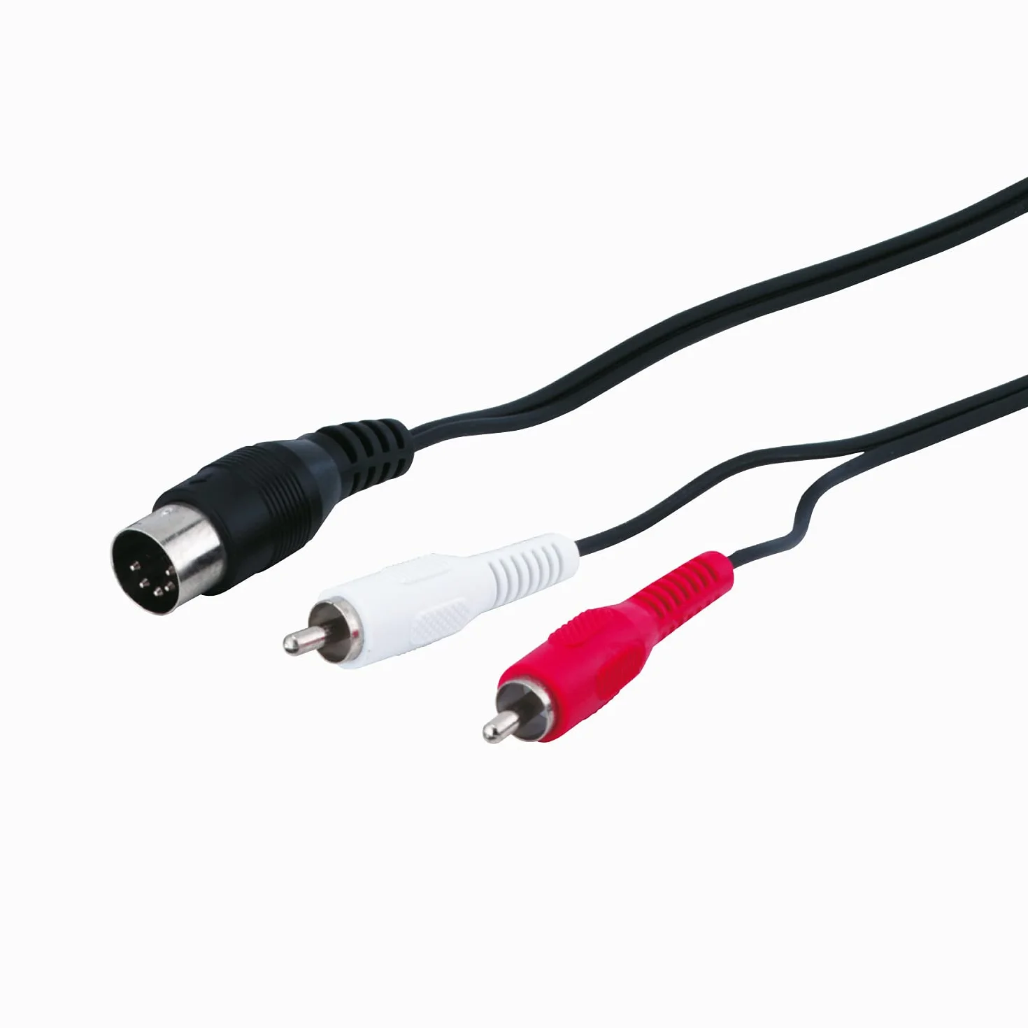 Goobay 50014 kabel audio adapter do połączenia ze starymi urządzeniami audio; połączenie za pomocą 5-biegunowej wtyczki DIN na 2 wtyczki cinch (R/L); 1,5 m