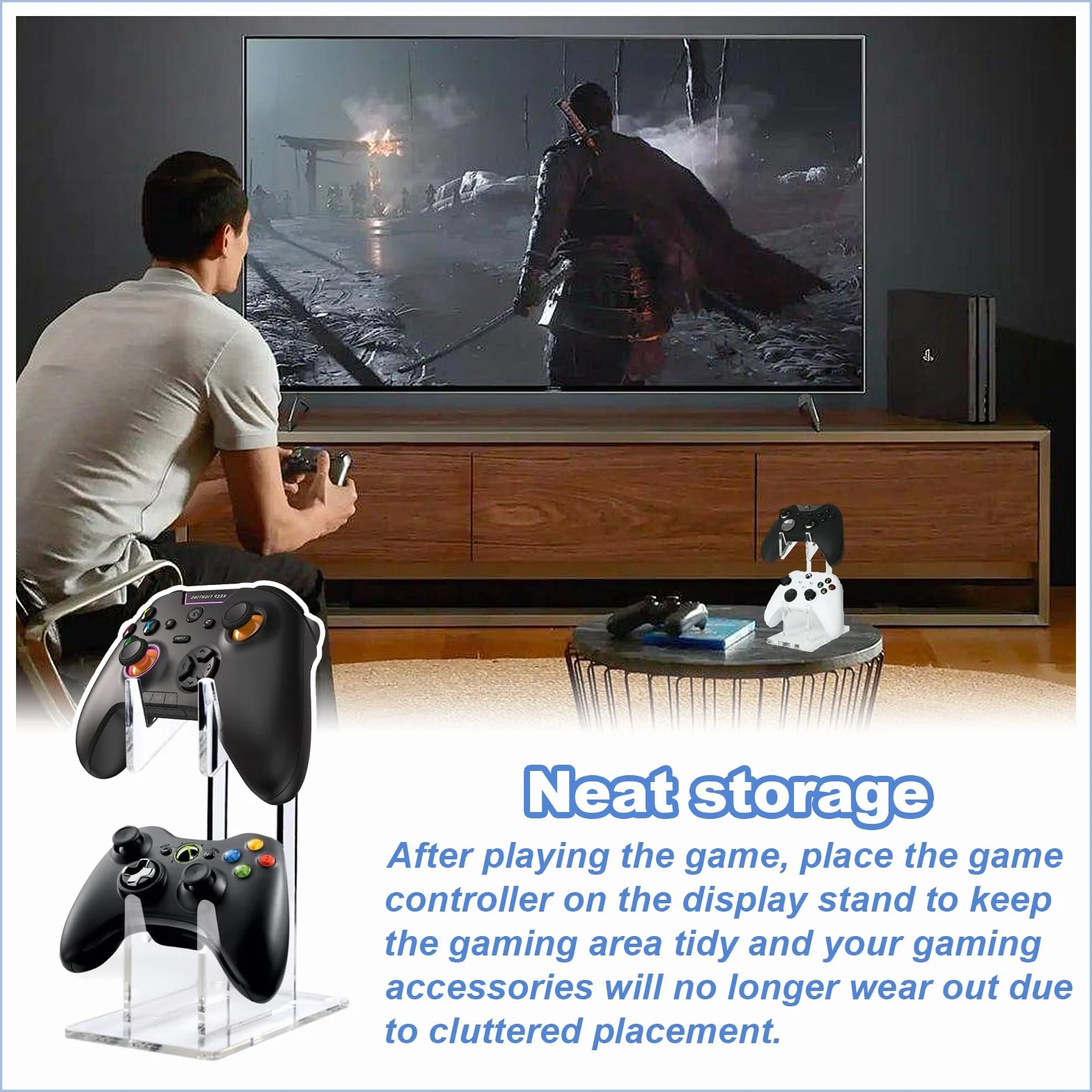 Bogoro Uniwersalny uchwyt na kontroler do PS4 PS5 Xbox One Xbox, stojak na słuchawki