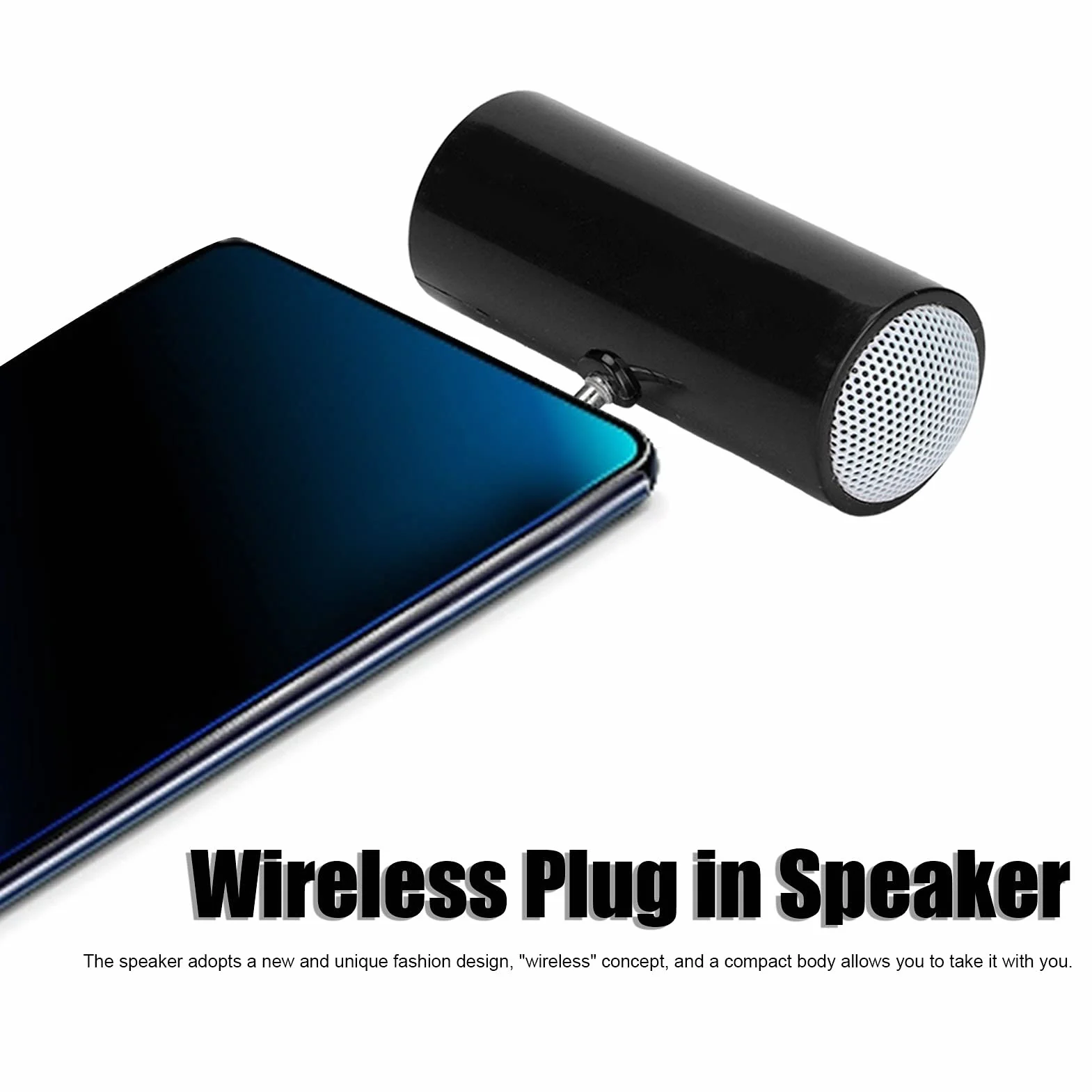 Przenośny Bezprzewodowy Głośnik Stereo 3,5 mm HD Czarny