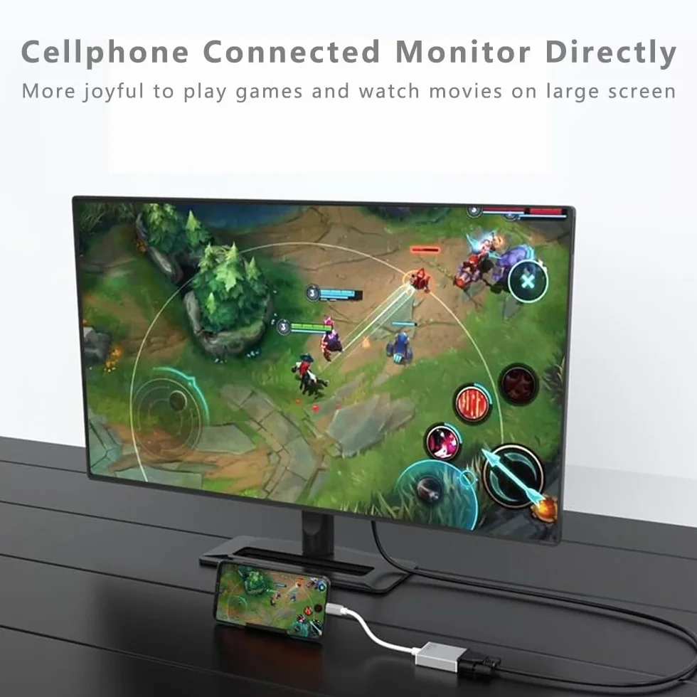 Adapter USB C na VGA konwerter Thunderbolt 3 kompatybilny z MacBook Pro 2019 Samsung Galaxy srebrny
