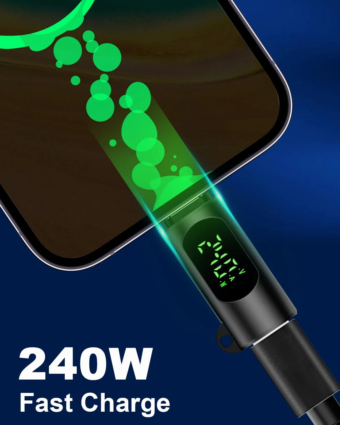 Duttek Tester miernika mocy adaptera USB C 240 W (1 opakowanie), 80 Gb/s USB C żeński na męski adapter przedłużający kompatybilny z Thunderbolt 5, iPhone 15/16, MacBook, iPad
