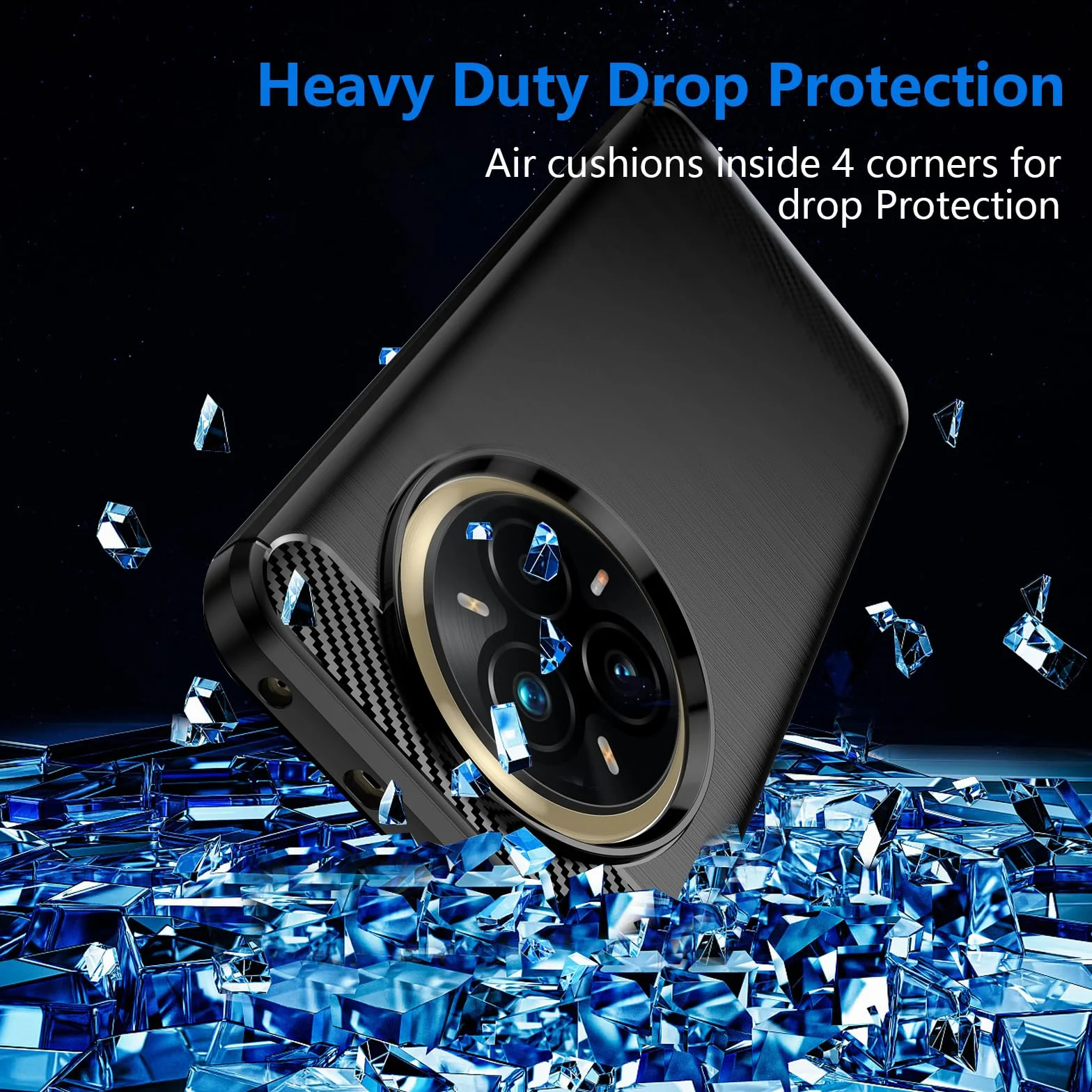 Datree Etui do Realme 14 Pro Plus/Realme 14 Pro+, smukłe etui ochronne z miękkiego silikonu TPU, ochrona przed zarysowaniami i wstrząsami (czarny)