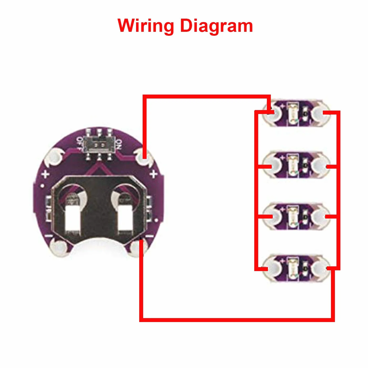 Lilypad CR2032 uchwyt na baterie guzikowe, 10 sztuk, moduł montażowy do Arduino Small Slide Switch Board DIY Kit