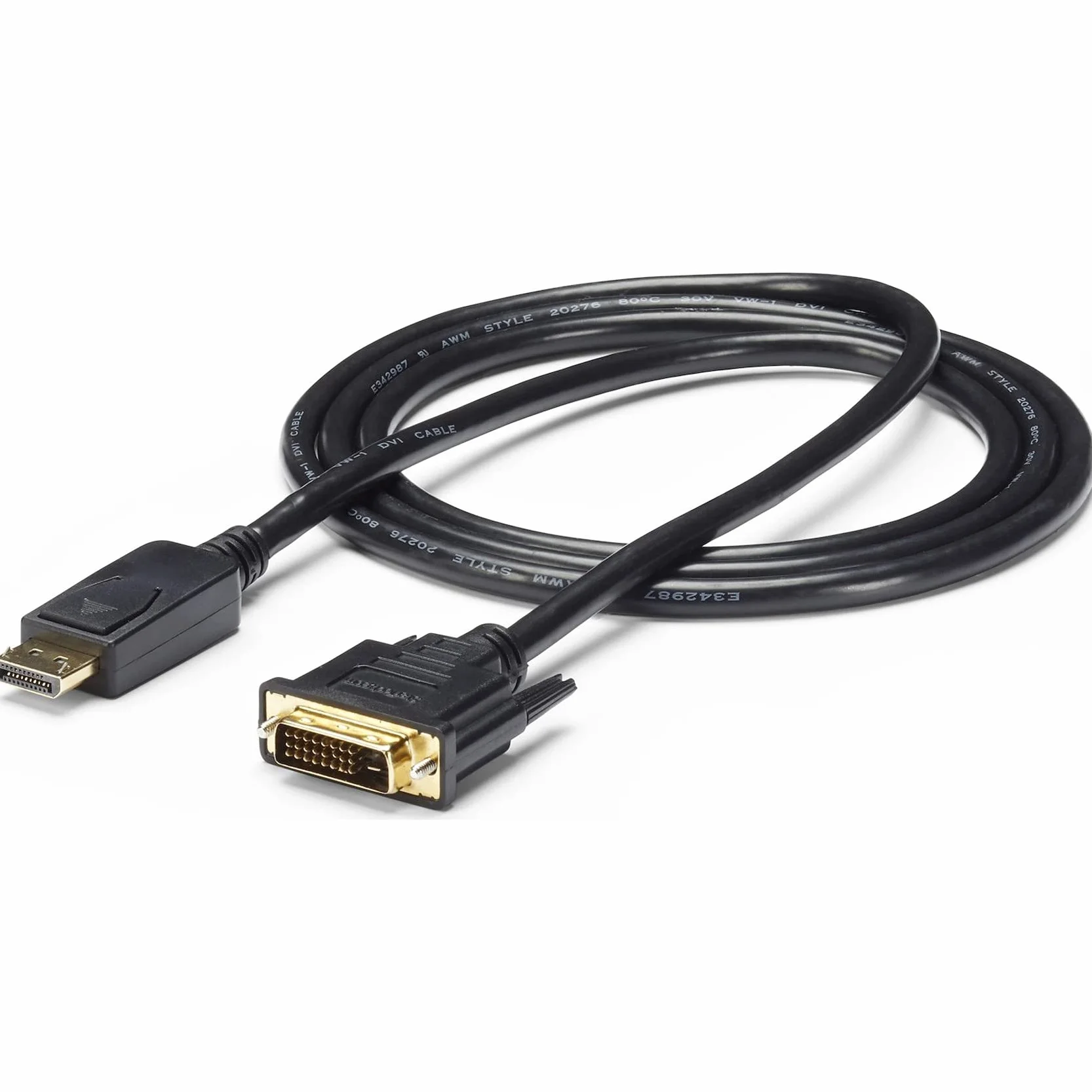 StarTech.com 1,8 m DisplayPort na kabel DVI, wtyczka/wtyczka, adapter DP do DVI/Koverter, 1920 x 1200 / 1080p, czarny