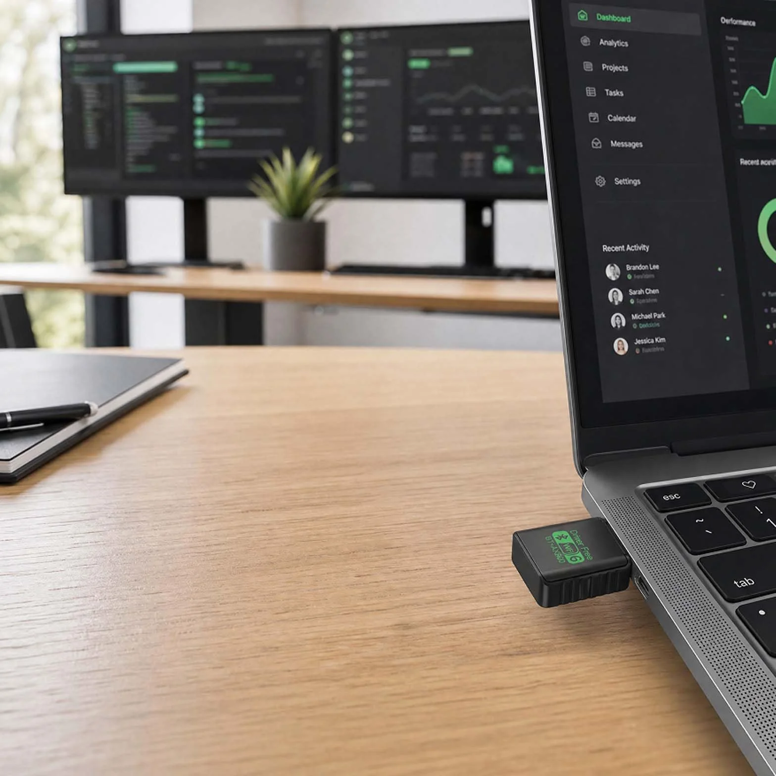 Adapter WiFi 6 Bluetooth USB WLAN Stick WLAN Adapter PC Bluetooth Dongle - AX900 Dual Band 5GHz 600 Mbit/s, USB Bluetooth Adapter do PC Windows Linux