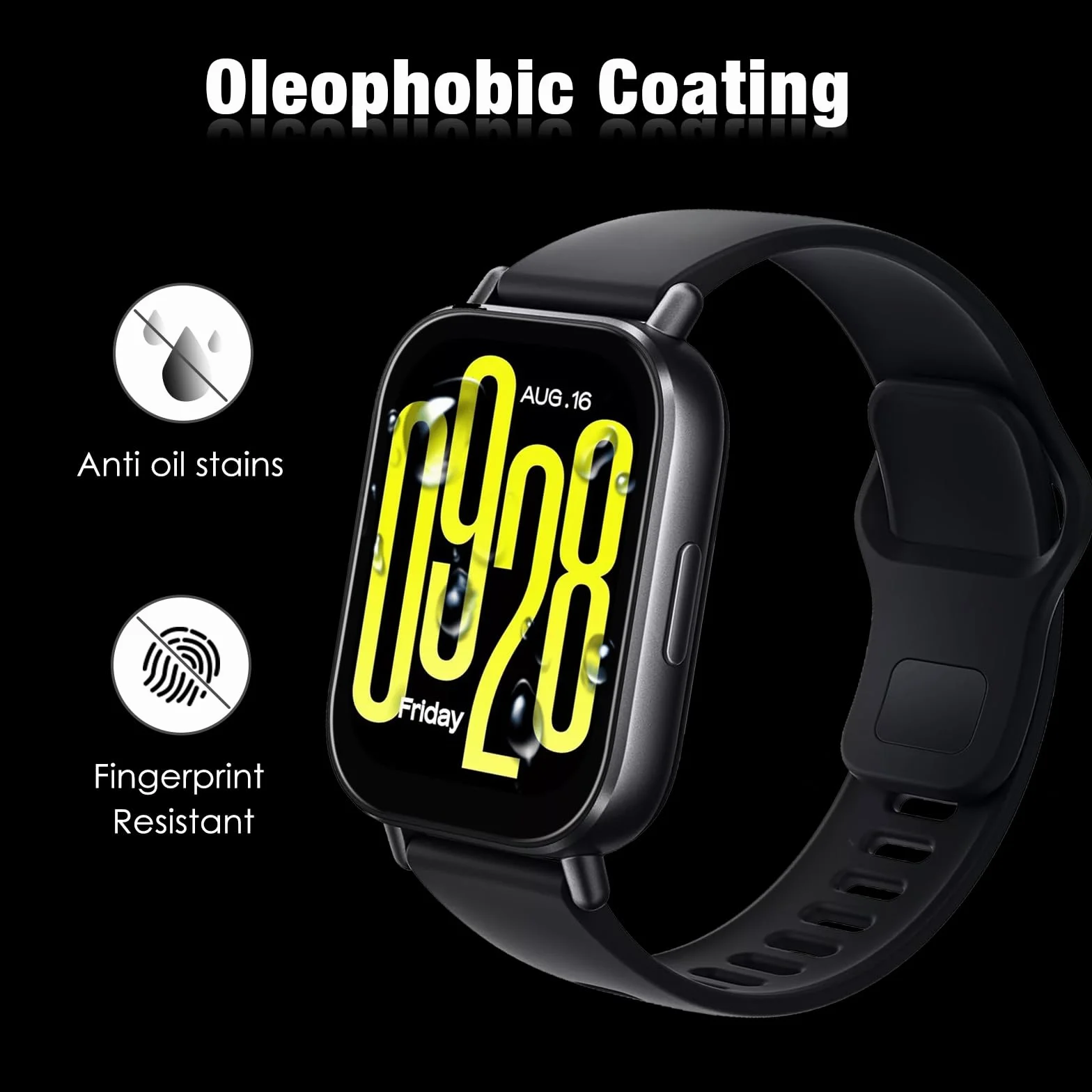 iVoler 4 sztuki szkła hartowanego do Xiaomi Redmi Watch 5 Active (nie dla Redmi Watch 5), ochrona ekranu, twardość 9H, odporność na odciski palców, wyraźny HD