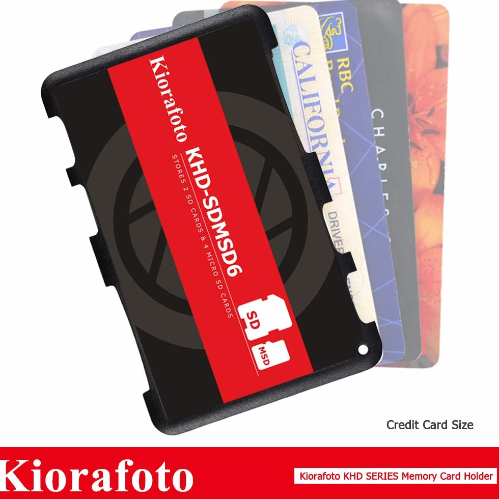 Kiorafoto Etui do przechowywania 2 kart SD + 4 karty TF, SDHC, SDXC i TF
