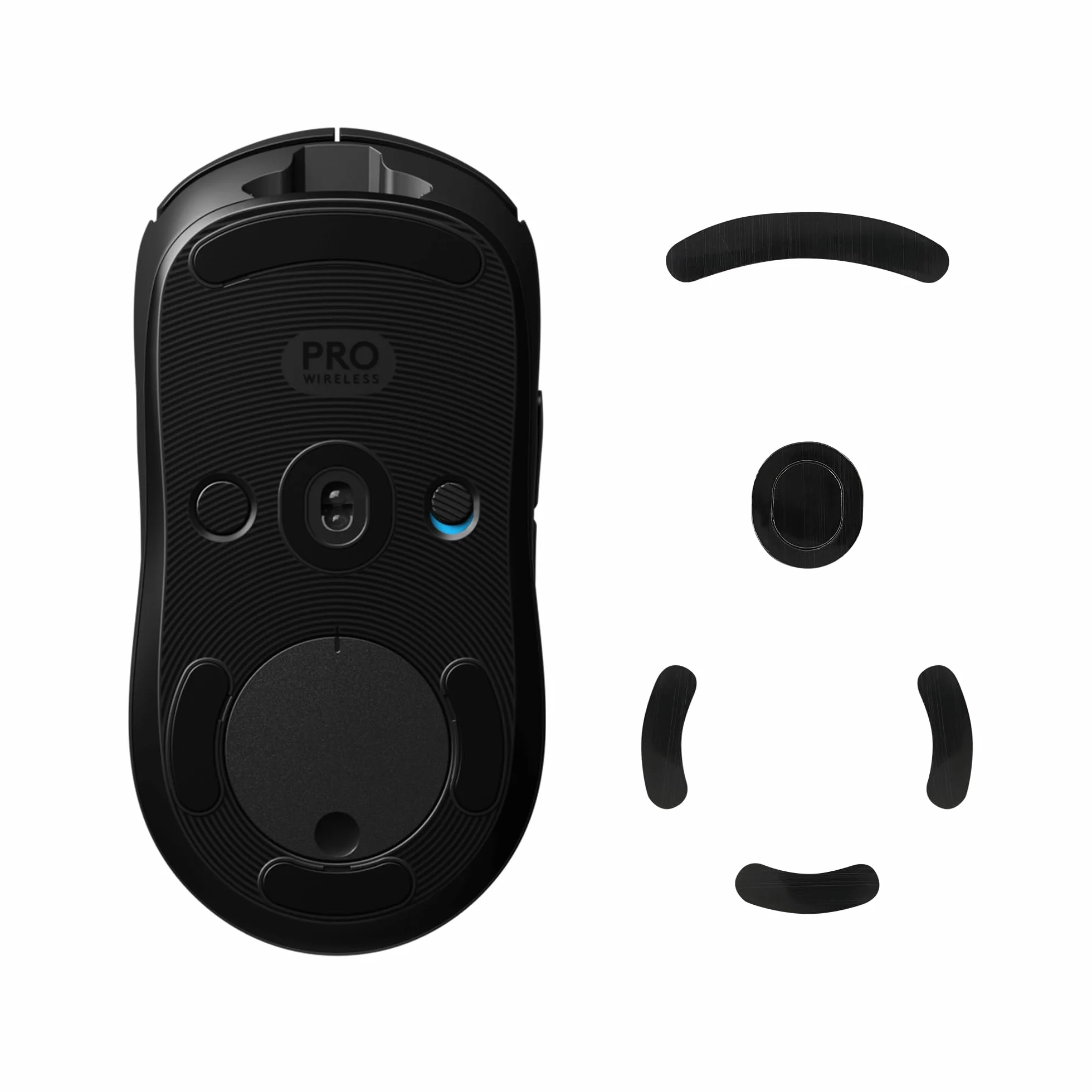 kwmobile Zamiennik nóżek myszy kompatybilny z Logitech G Pro Wireless Gaming Computer Mouse łyżwy, naklejka, czarna