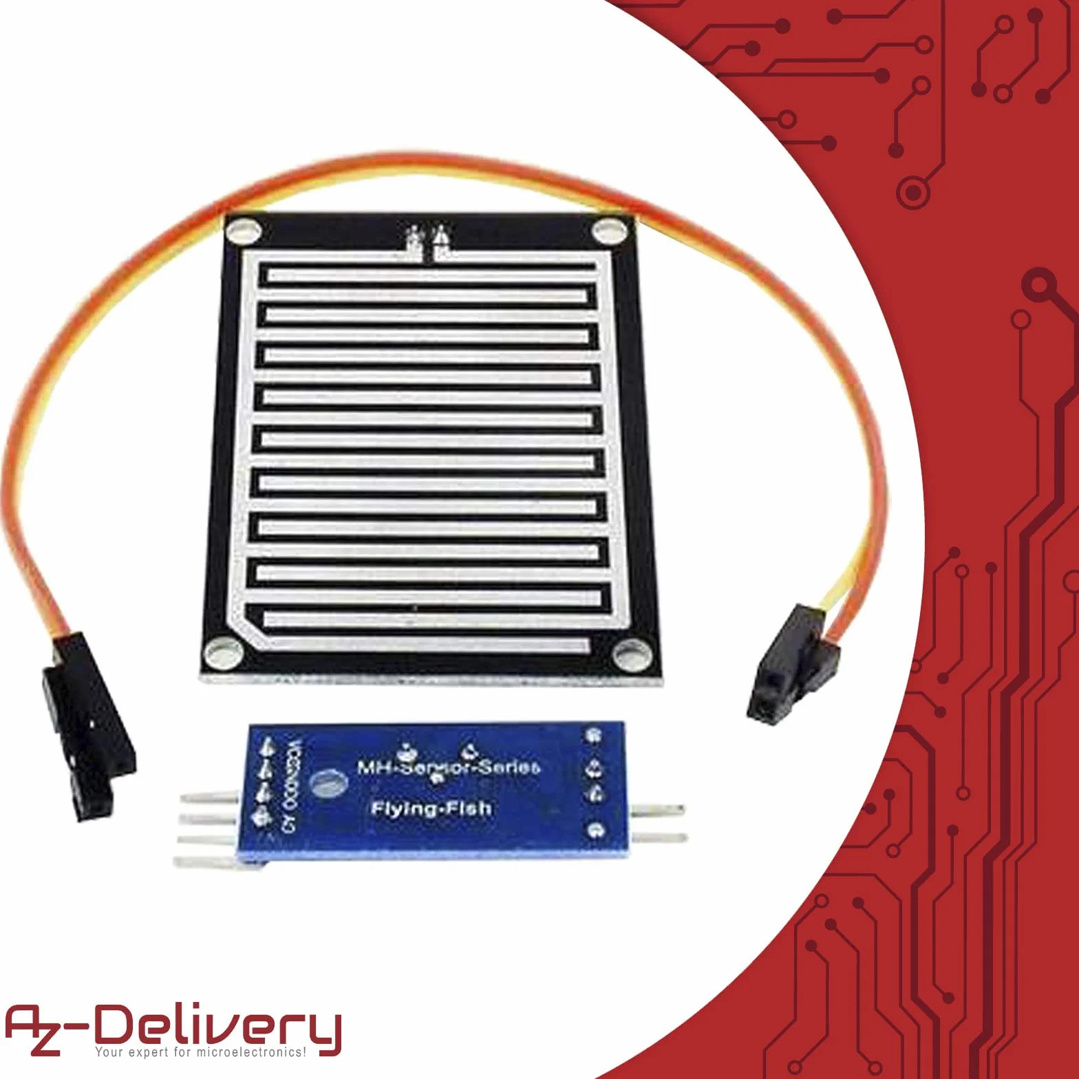 AZDelivery 3 x Raindrop Rain Sensor Moduł kompatybilny z Arduino i Raspberry Pi w tym E-Book!
