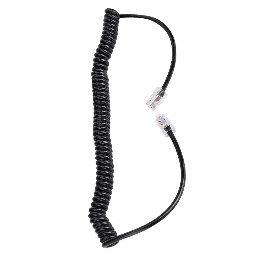 RJ45 8 Pin, rdzeń Kabla Mikrofonowego do Radia Samochodowego Mikrofon z Głośnikiem Cewka Sprężynowa do HM-98 HM-133