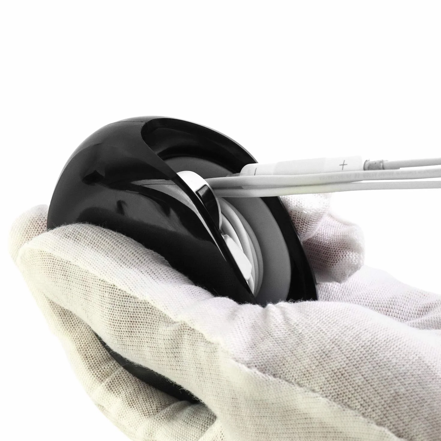QWORK® Automatyczny zwijacz kabla mały, zwijacz kabla do słuchawek, kabel USB i kabel ładujący, 2 sztuki