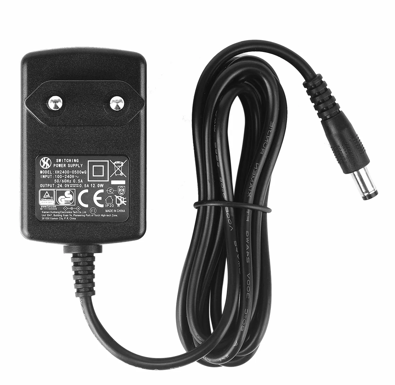 Zasilacz DC 24 V 0,5 A 500 mA - wtyczka 5,5 mm x 2,1 mm
