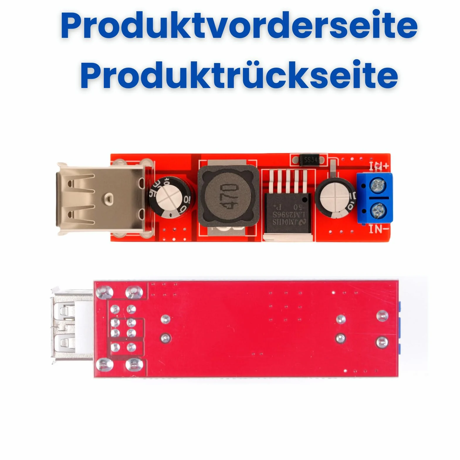 Podwójny konwerter USB DC-DC Step Down Converter 6 V-40 V do 5 V 3 A Buck Buck Power Supply Module (3 sztuki)