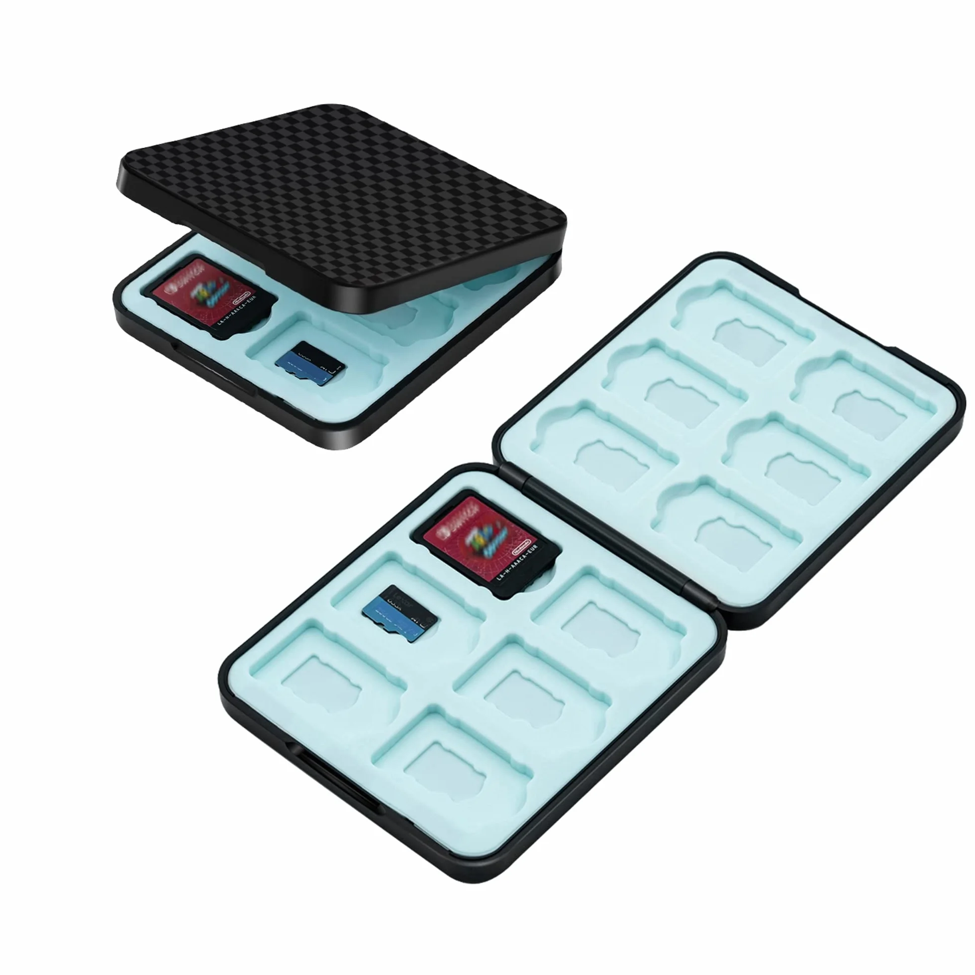 Mcbazel Etui na karty do gier Nintendo Switch OLED/Switch2 Lite Czarny 12 gniazd