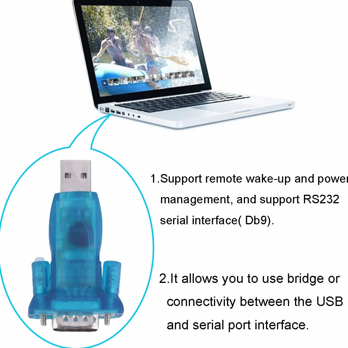 2 Sztuki Usb Na Rs232 Wtyczka Adapter Serial Port Db9 9 Pin Wtyczka Konwerter Adapter Chip Z Rs-232 Db9 Gniazdo Na Gniazdo Adapter Do Xp/Vista/Win7/8/10