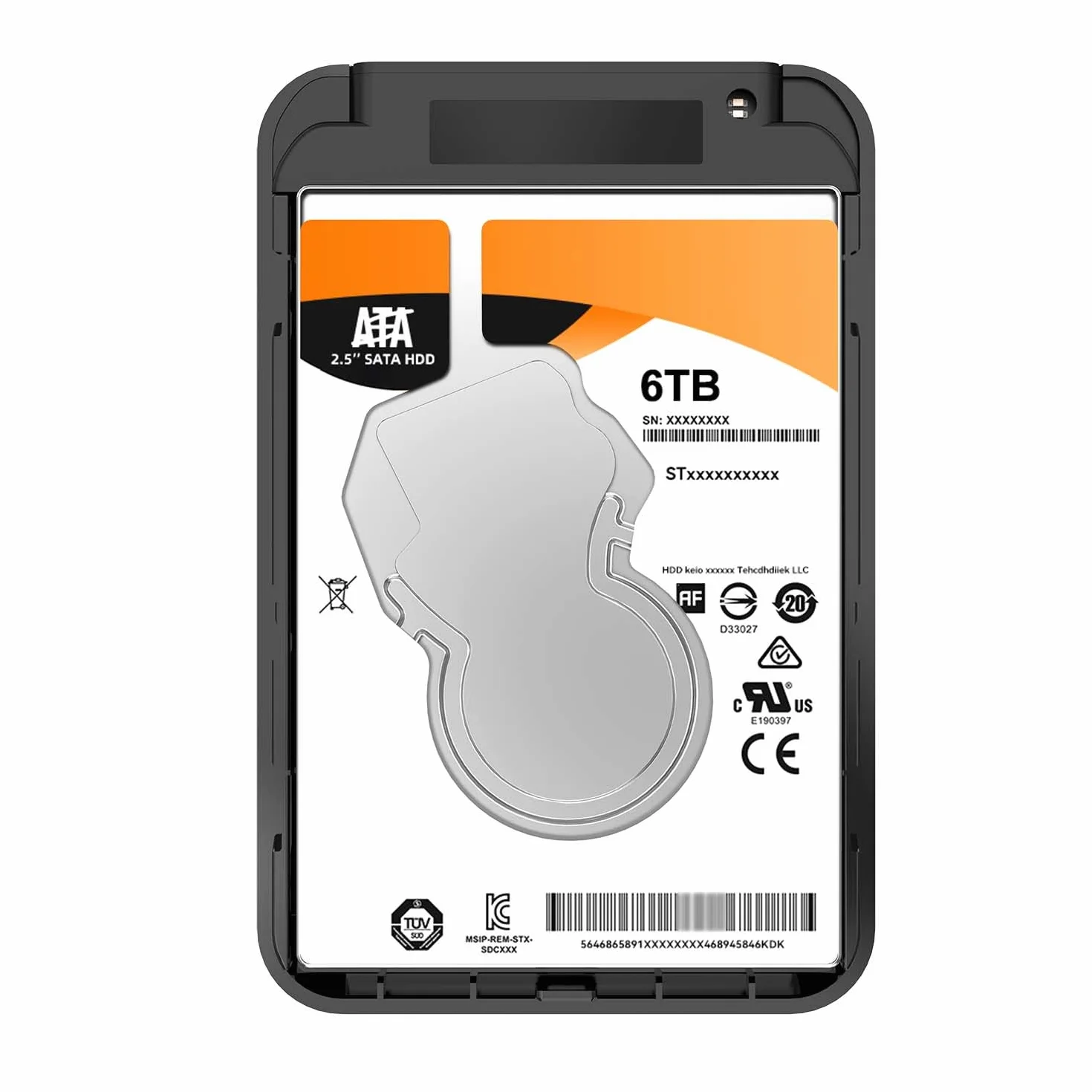 AISENS - ASE-2521B - Zewnętrzna obudowa 2,5" 9.5Mm Sata A USB 3.2/Usb3.1 Gen1, Czarny