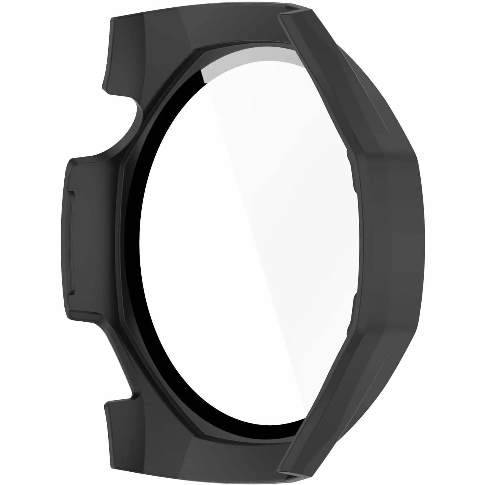 FTRONGRT Etui kompatybilne z Huawei Watch GT 5 Pro 46 mm, PC + folia hartowana, ze skalą, odporne na zarysowania, kompleksowe etui do zegarka Huawei Watch GT 5 Pro 46 mm, czarne